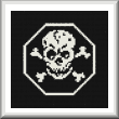 cross stitch pattern Skull