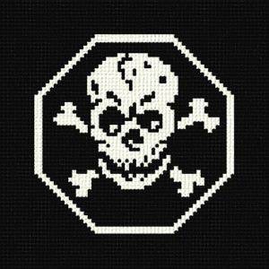 cross stitch pattern Skull