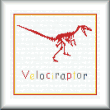 cross stitch pattern Velociraptor