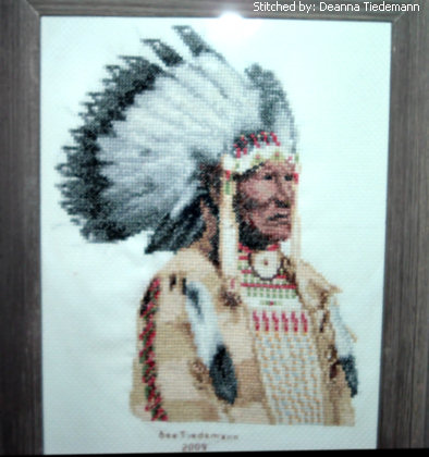 cross stitch pattern Crow Chief