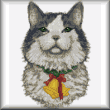 cross stitch pattern Christmas Cat