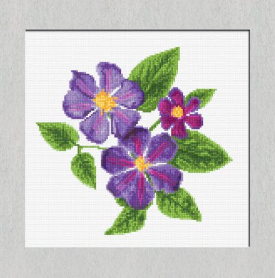 cross stitch pattern Clematis