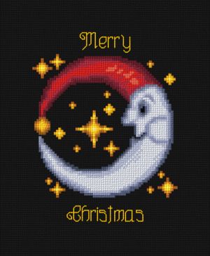 cross stitch pattern Christmas Moon