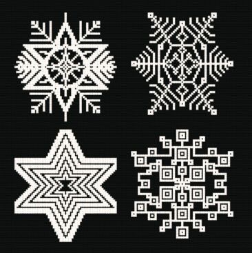 cross stitch pattern Snowflakes 8
