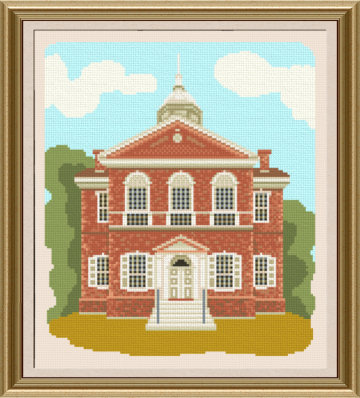 cross stitch pattern Carpenters Hall