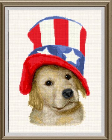 cross stitch pattern Golden 4th