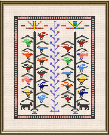 cross stitch pattern Native Art blanket