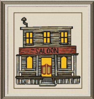 cross stitch pattern Saloon