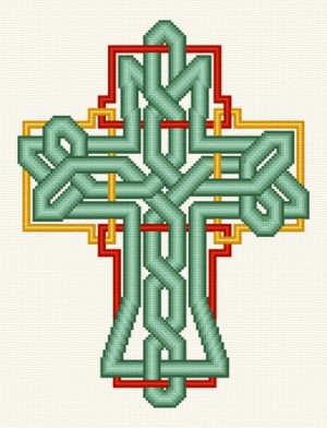 Cross Stitch Patterns - Celtic - Celtic Cross Knot - CROSS STITCH