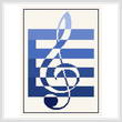 cross stitch pattern Treble Clef