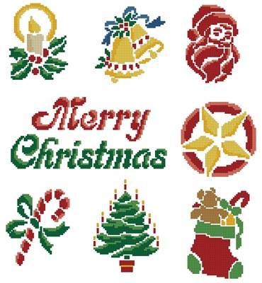 cross stitch pattern Christmas Motifs 4