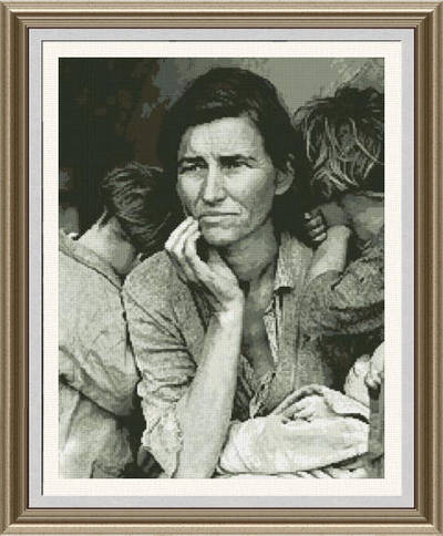 cross stitch pattern Migrant Mother