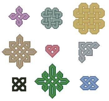 Celtic Knot (3x6) (Irish design pattern outline silhouette) by