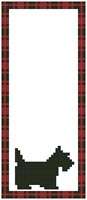 cross stitch pattern Scotty Bookmark