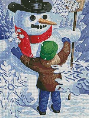 cross stitch pattern Snow Hug