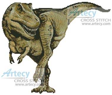 cross stitch pattern T-Rex