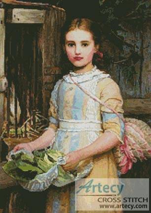 cross stitch pattern Portrait of Agnes Phoebe Burra