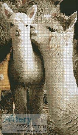 cross stitch pattern Alpacas