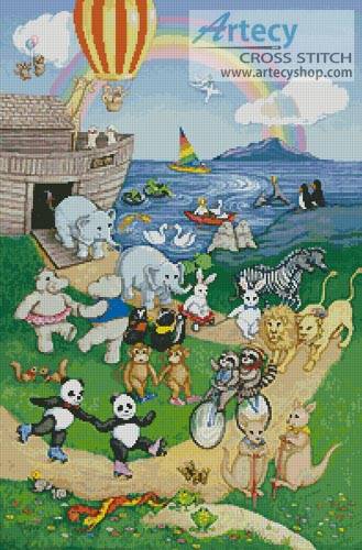 cross stitch pattern Ark Animals