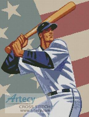 cross stitch pattern Baseball 3