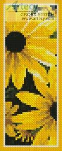cross stitch pattern Black-eyed Susan Bookmark