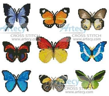 cross stitch pattern Butterfly Sampler