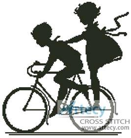 cross stitch pattern Bike