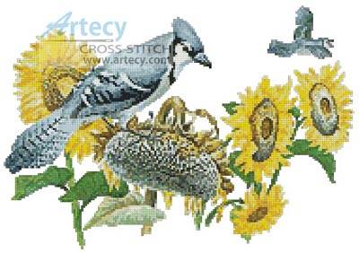 cross stitch pattern Blue Jay