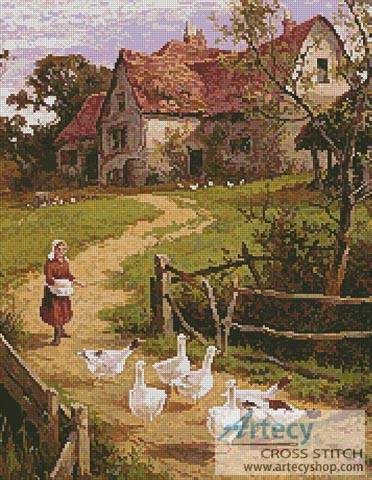 cross stitch pattern Berkshire Homestead