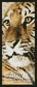 cross stitch pattern Bengal Tiger Cub Bookmark