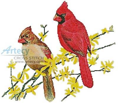 cross stitch pattern Cardinals