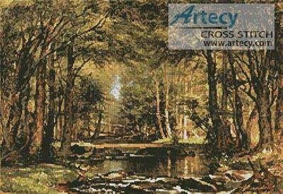 cross stitch pattern A Catskill Brook