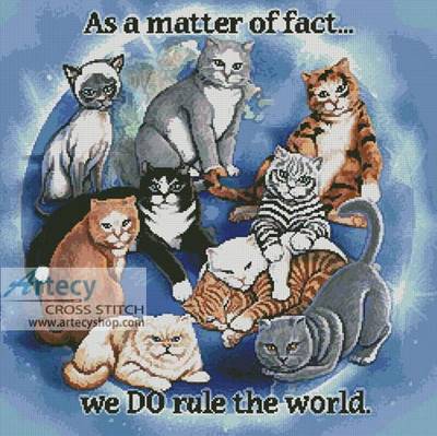 cross stitch pattern Cats Rule