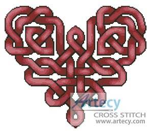 cross stitch pattern Celtic Heart