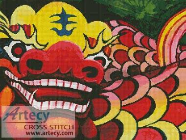cross stitch pattern Chinese Dragon