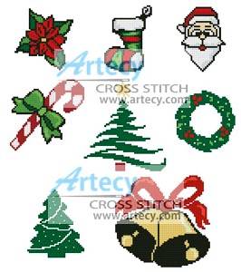 cross stitch pattern Christmas Motifs