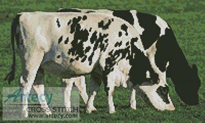 cross stitch pattern Cows