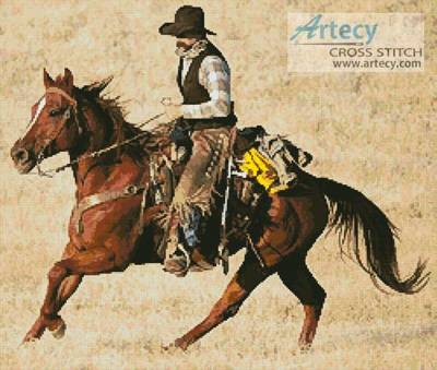 cross stitch pattern Cowboy 2