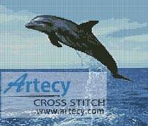 cross stitch pattern Dolphin Leap
