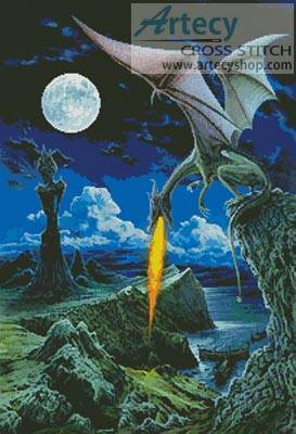 cross stitch pattern Dragon Spit