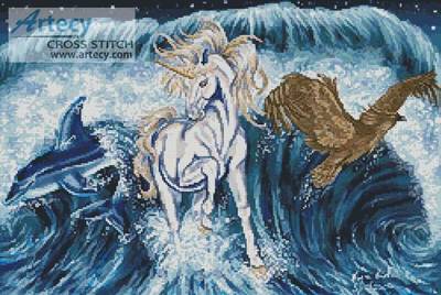 cross stitch pattern Dreaming Wave