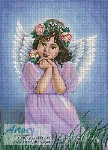 cross stitch pattern Angel of the Earth