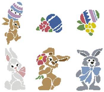 cross stitch pattern Easter Motifs 2