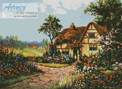 cross stitch pattern English Cottage 3
