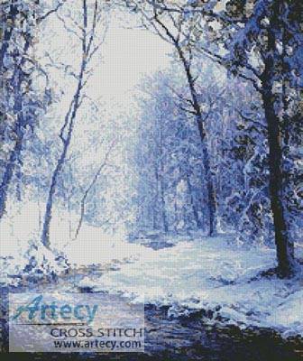 cross stitch pattern Early Snow