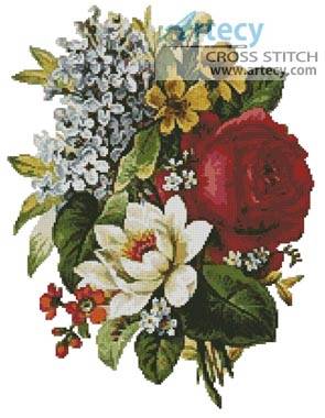 cross stitch pattern Flower Bouquet