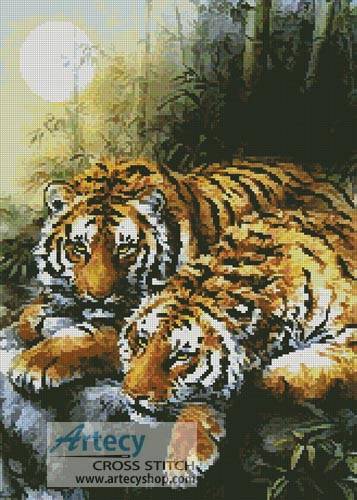 cross stitch pattern Forest Morning