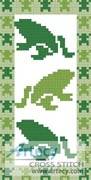 cross stitch pattern Frog Bookmark