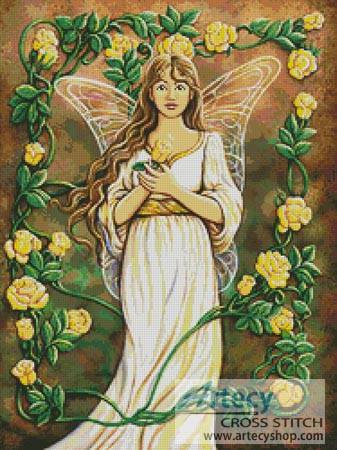 cross stitch pattern Fairy Rose