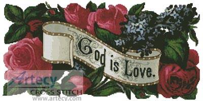 cross stitch pattern God is Love